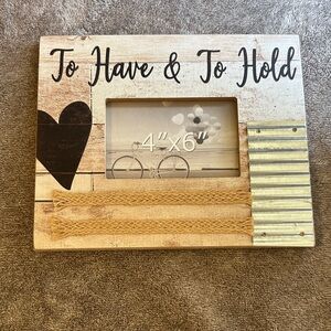 Charming Rustic Photo Frame with Heart‎ Design Wedding